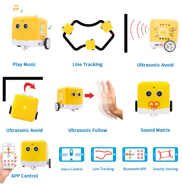 Kidsbits Programmable STEM Robot Car for Kids (Ages 7+)
