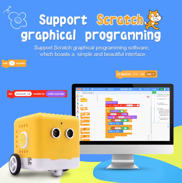 Kidsbits Programmable STEM Robot Car for Kids (Ages 7+)